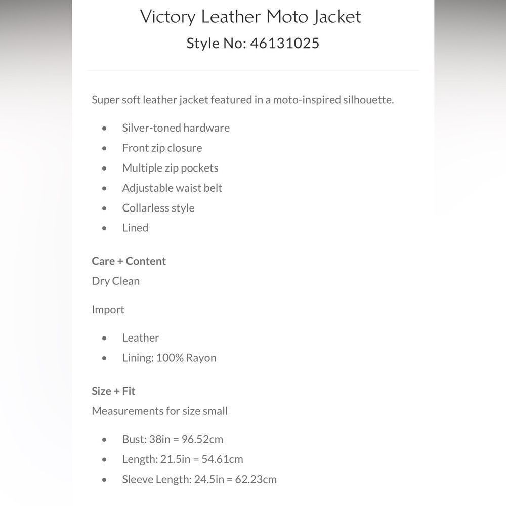 Free People Victory Leather Moto Jacket/Size M - Picture 11 of 12
